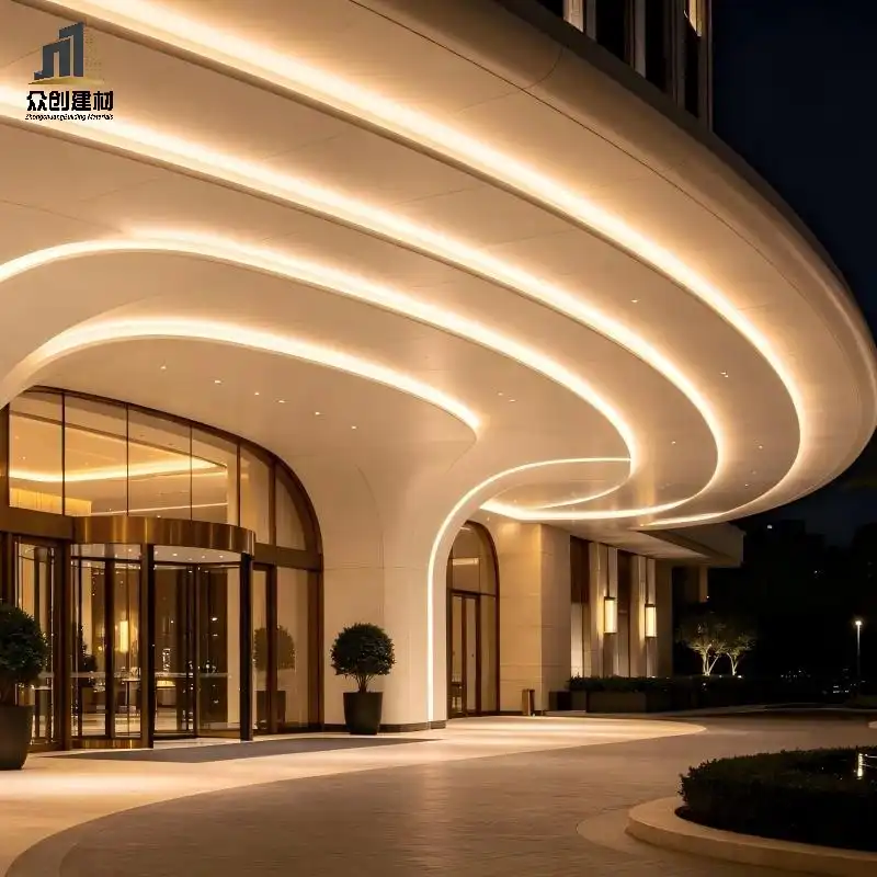 Curved honeycomb aluminum panel